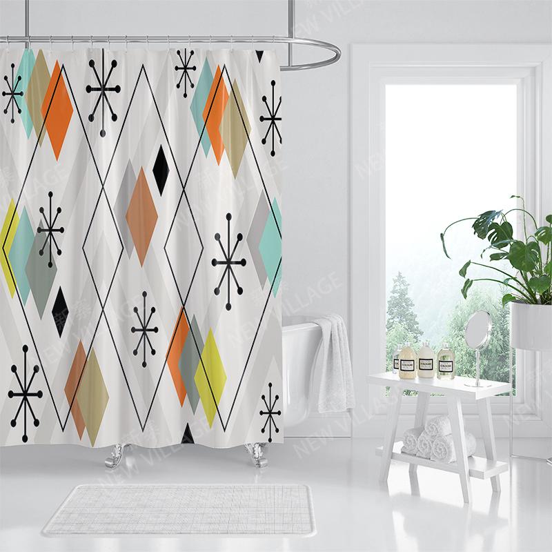 Waterproof Fabric Shower Curtains Bathroom Curtain Accessories 180x200 Bath Curtain for Shower 240*236 Nordic Boho Decoration