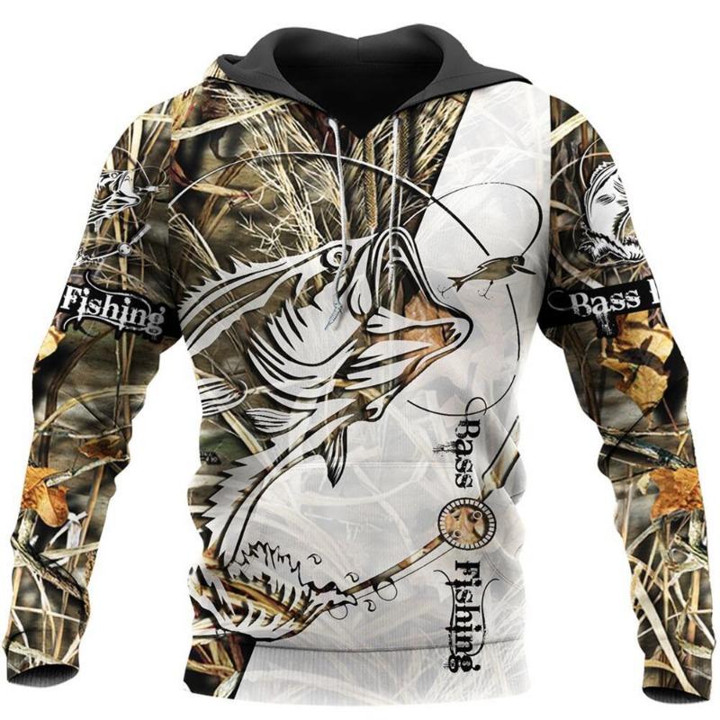 Autumn New 3D Digital Print Air Layer Animal Hoodies Men Sport Casual Fashion No Velvet Added Hooded Sweater