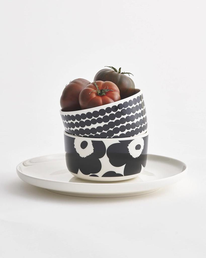 Миска Marimekko, 12,5 см, 500 мл, глубокая миска, дизайн SIIRTOLAPUUTARHA, белый x черный, 063300 190 [Параллельный импорт]