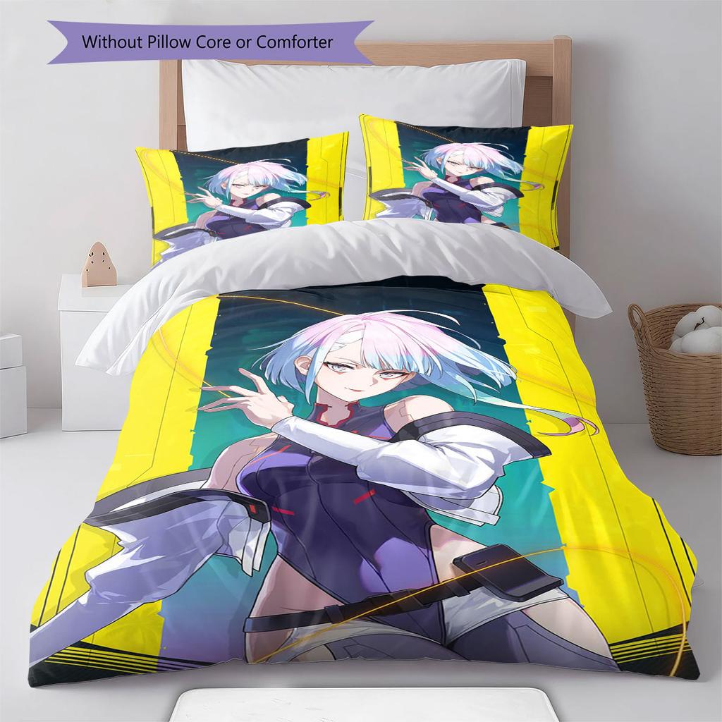 Lucyna Kushinada Pattern Bedding,Quilt Set Quilt Cover Pillowcase Home Birthday Gift(1 * duvet cover + 2 * pillowcase, without core)