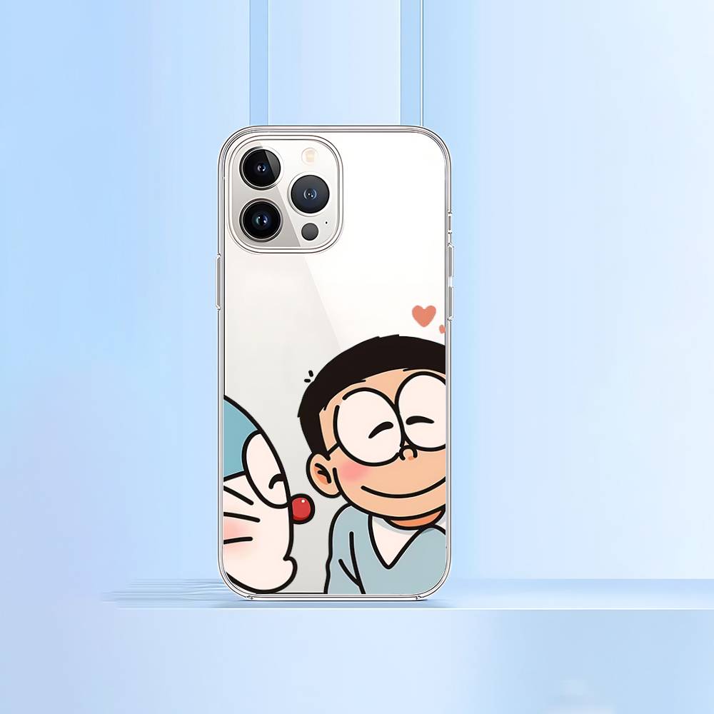 Anime Cute D-Doraemon-S Phone Case For IPhone 17 16 15 12 11 Pro Max 14 Plus 13 Mini Clear Cover Soft Funda