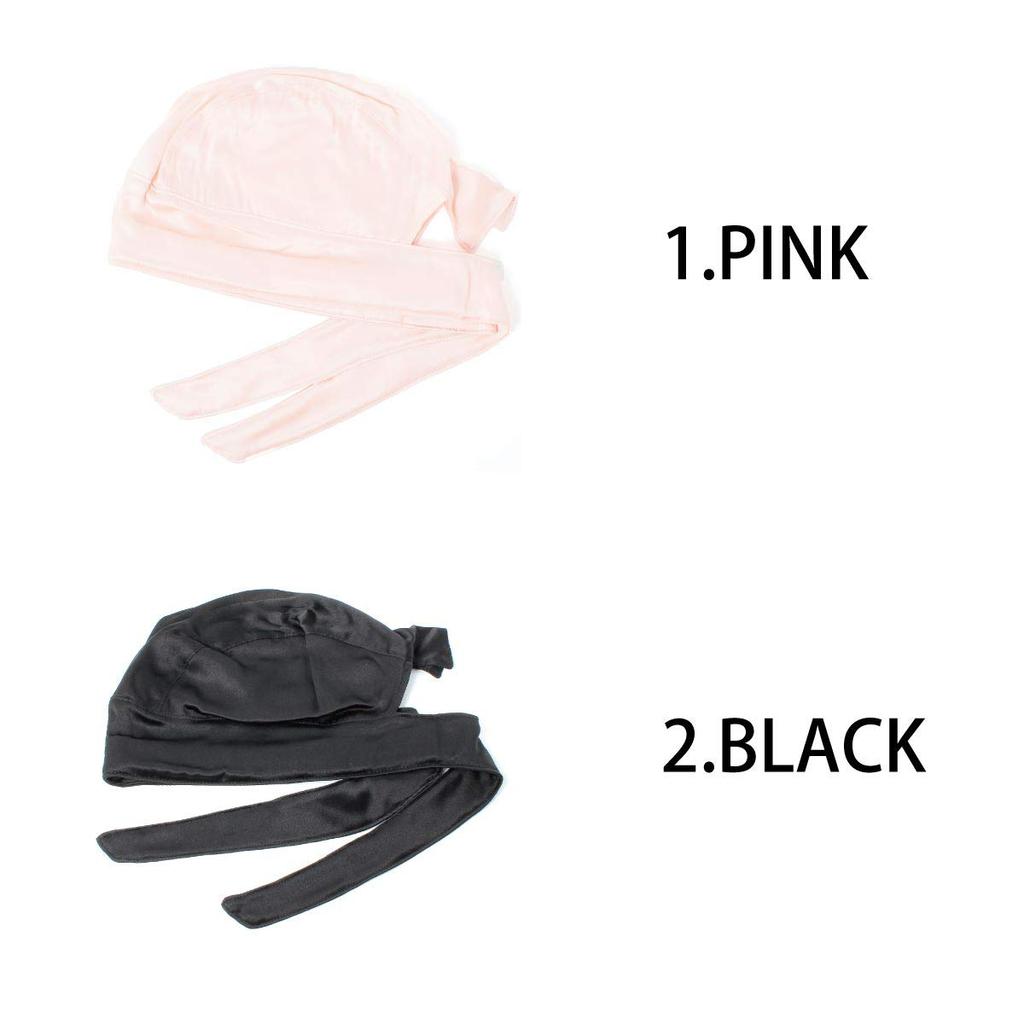 Basic Ench Silk Turban Turban Silk Nightcap Free Size Pink