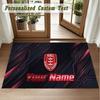 Crystal Velvet Square Rug Custom NameHull KR Pattern Non Slip Home Floor Decor Rug
