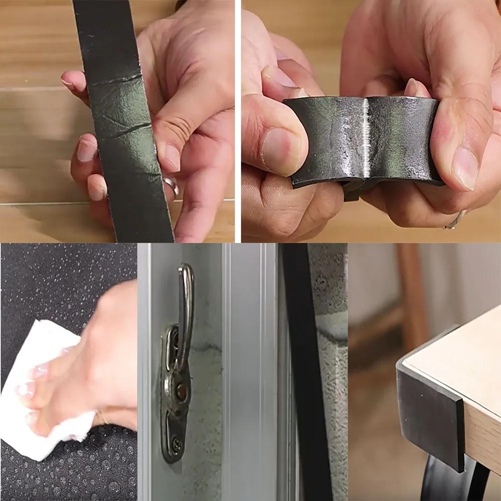 EVA Single-sided Foam Tape Black Weatherstripping Seal Strong Adhesive Soundproof Windproof for Doors Windows Furniture Auto etc