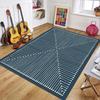 Geometric Line Pattern Living Room Carpet Modern Art Home Decor Area Rug Soft Non-slip Floor Mat for Bedroom Hallway