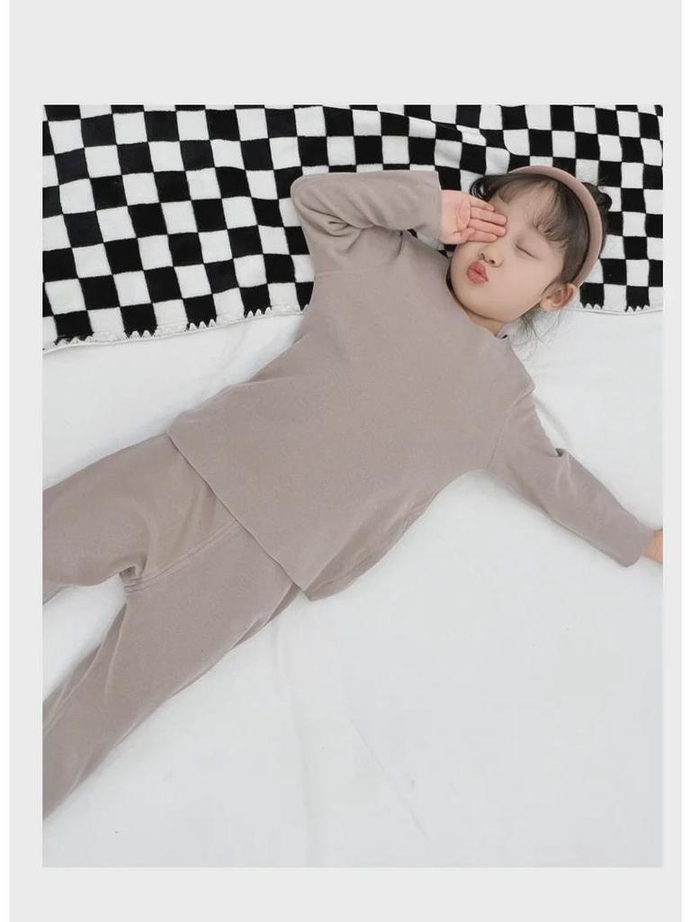 Children's German Velvet Thermal Underwear Set - Baby Autumn/Winter Pajama Suit for Boys and Girls