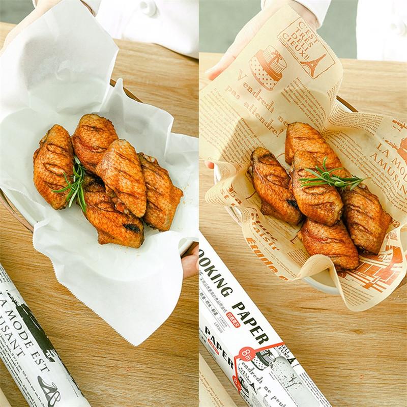 Бумажные листы для выпечки, английская газета, предварительно вырезанный пергамент для выпечки печенья, жарки, приготовления пищи, решетка для гриля