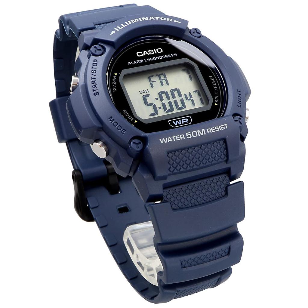 Casio Стандартные цифровые наручные часы W-219H-2A2V / -219H-2AV Мужские аквамариновые / темно-синие Зарубежная модель [Параллельный импорт]