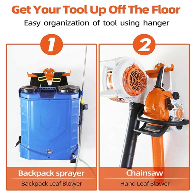 1/2Pcs Backpack Leaf Blower Hanger Backpack Sprayer Wall Mount Hanger for Hunting Pack Backpack Leaf Blower Enduring