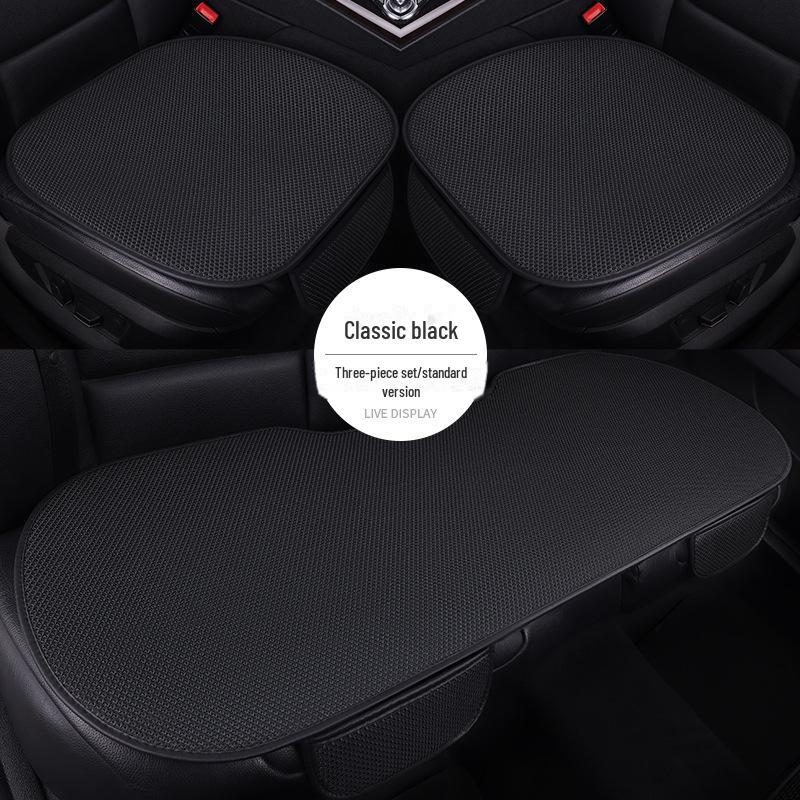 Комплект подушек для автомобильного сиденья из дышащего ледяного шелка для любого сезона, цельная конструкция с функциями вентиляции и комфорта.