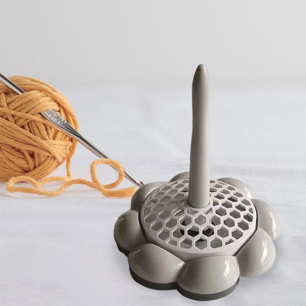 Держатель для пряжи крючком DIY Легкая вышивка Вращающийся аксессуар Портативный для рукоделия
