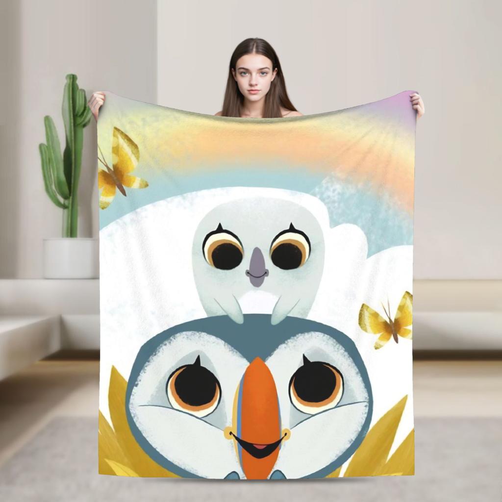 Puffin Rock Oona Baba   Blankets  Travel Flannel Throw Blanket For Couch Chair Soft Custom Quality Bedspread Birthday Gift