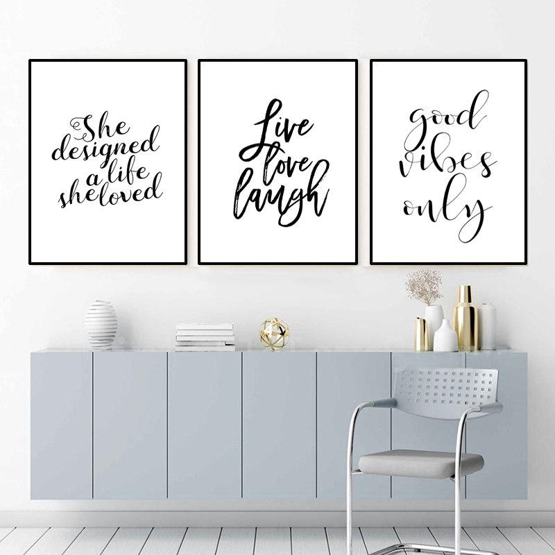 Офис Inspritional английские буквы, настенный художественный постер, цитата, холст, живопись, черно-белые принты, современный домашний декор, фотографии HD2825