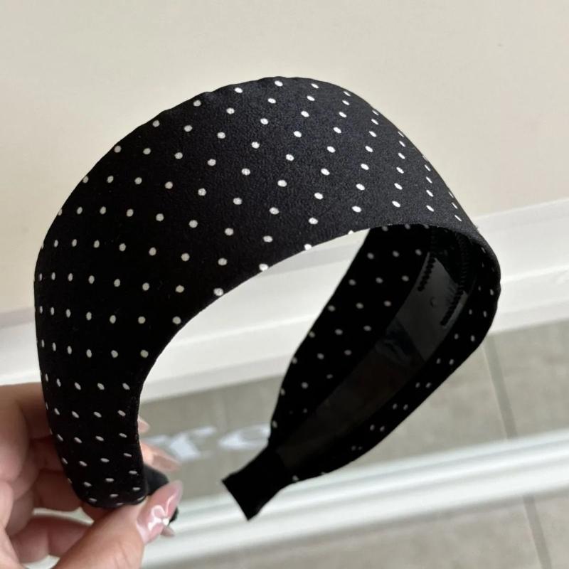 Trendy Polka Dot Multicolor Hairbands Thick Sponge for Elegant Styling