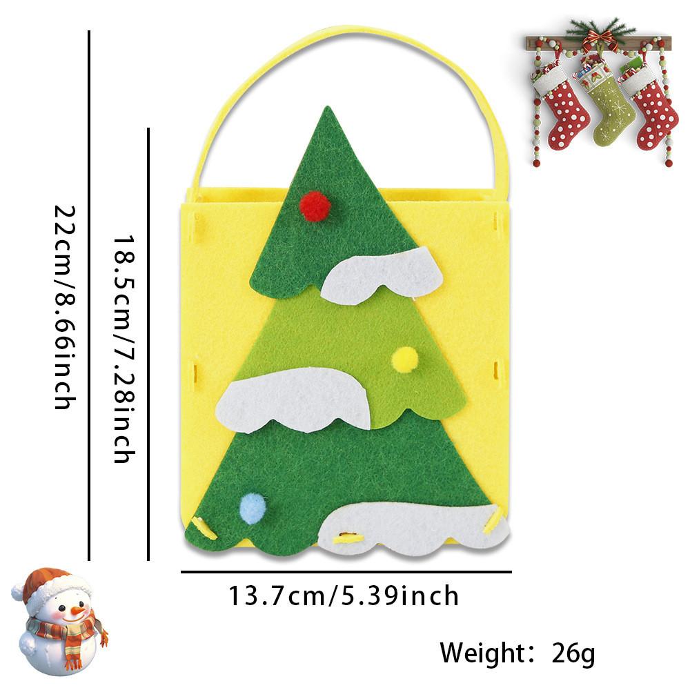 Festive Nonwoven Christmas Themed Tote Bags For Kids With Adorable Designs