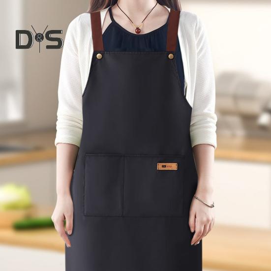 Водонепроницаемый фартук с большим карманом, маслостойкий, пыленепроницаемый, кухонный фартук с регулируемым ремешком, универсальный поварской фартук для мясников и маляров