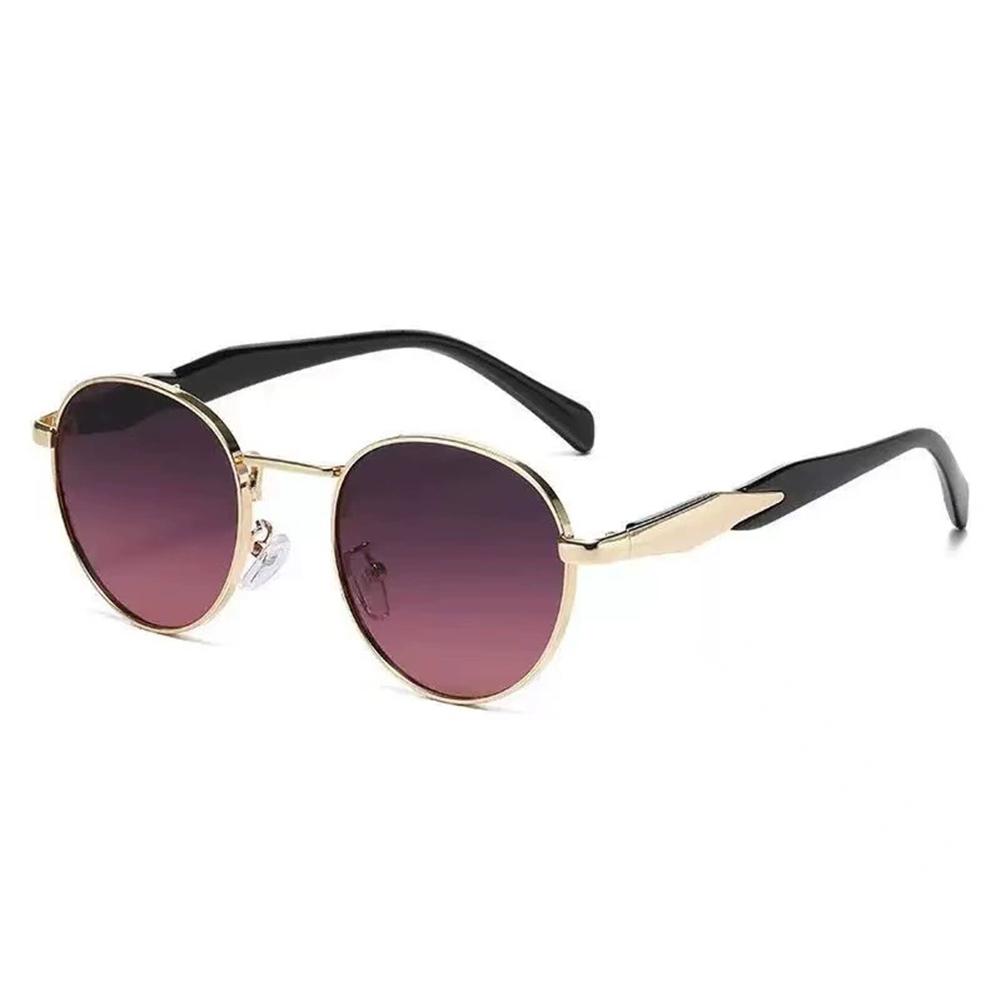 Vintage Round Metal Sunglasses Women New Fashion Retro Sun Glasses Female Ins Trendy Eyewear Female UV400