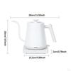 Electric Kettle Stainless Steel for Brew Tea Boil Water Pour Over Coffee Black Wood Grain
