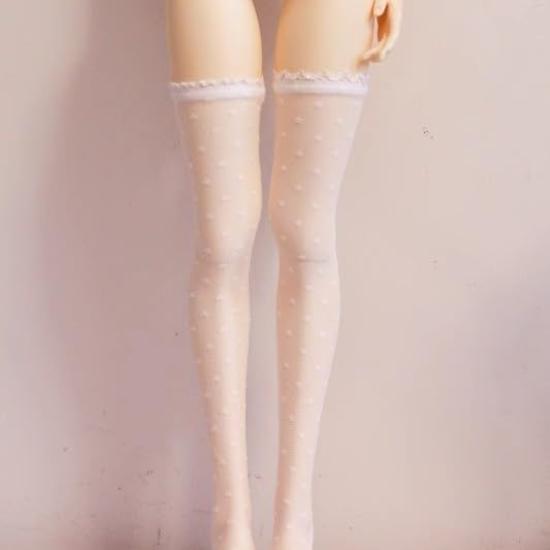 HAMRETHYPPZ 14 16 13 BJD Кукла на шаровых шарнирах Платье, Костюм для куклы, Наряд горничной для куклы, Нарядное платье для BJD-куклы, Черные чулки, Сексуальные чулки, Белый