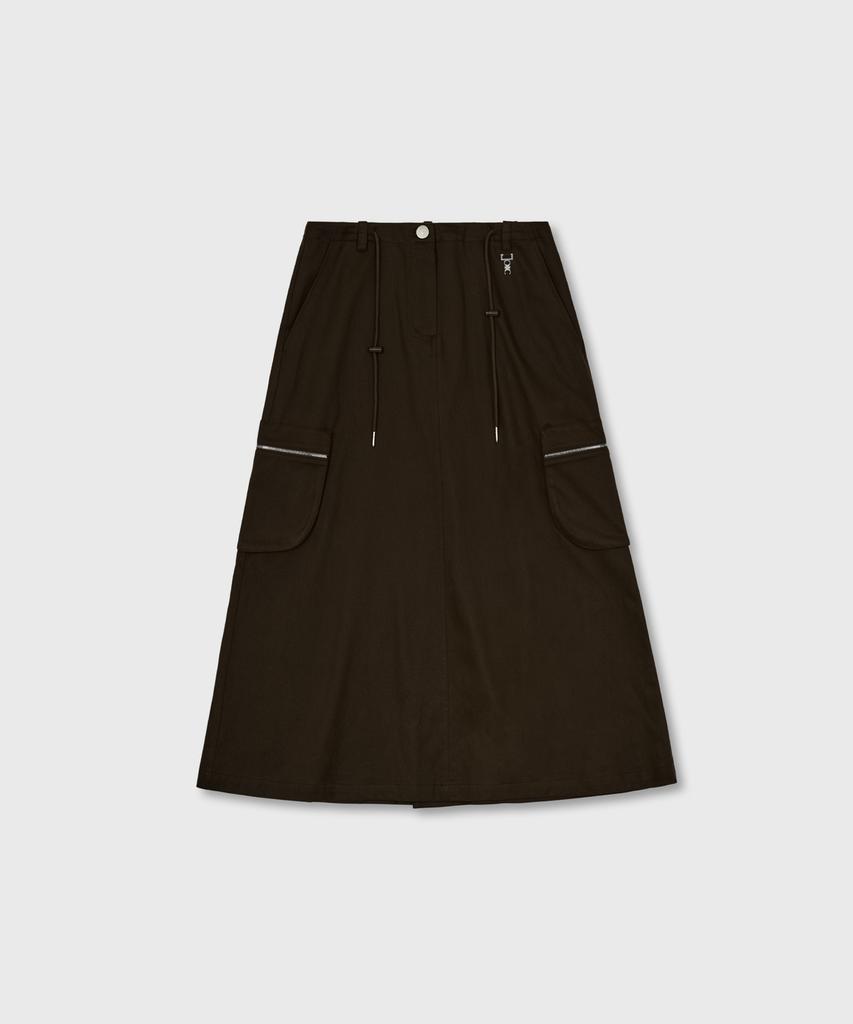 Oioi Collection New Daily Cargo Skirt_Brown