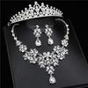 Комплекты ювелирных изделий для невесты, свадебные ожерелья, серьги, женские диадемы и короны для выпускного, свадебные ожерелья/серьги, комплекты ювелирных изделий