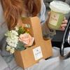 10 шт. крафт-бумага букет упаковочная сумка сумка сумка для цветов ручная цветочная коробка цветочная упаковка