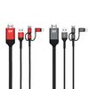 Кабель-адаптер 3-в-1 Type-C 2 м TV Micro USB AV-адаптер Кабель 1080P