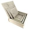 Les Trésors De Lily [K6170] - Trio of Beige Gray 'Jardin Botanique' Storage Boxes