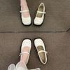 French Flat Mary Jane Single Shoes Women's Shoes Autumn Black Small Leather Shoes New with Skirt Casual