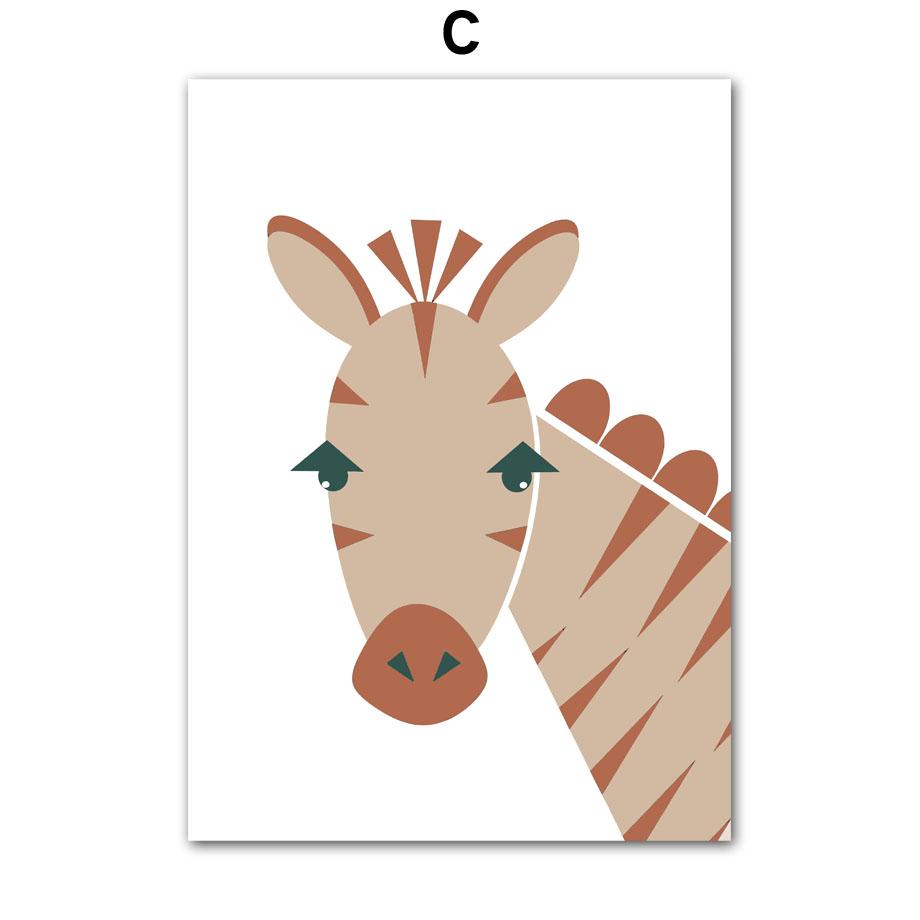 Lion Giraffe Zebra Growth Quotes Number Alphabet Wall Art Posters Prints Nordic Canvas Painting Cartoon Pictures Kids Room Decor