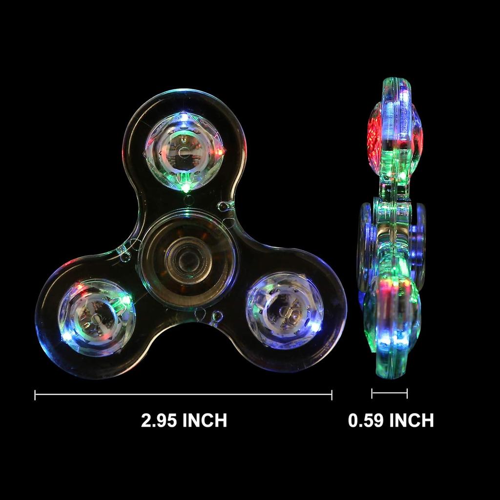 LED Fidget Spinners, Light Up Sensory Fidgets Toys, Glow In The Dark Toy, ADHD Anxiety Stress Relief Toys, Easter School Classroom Exchange Gifts