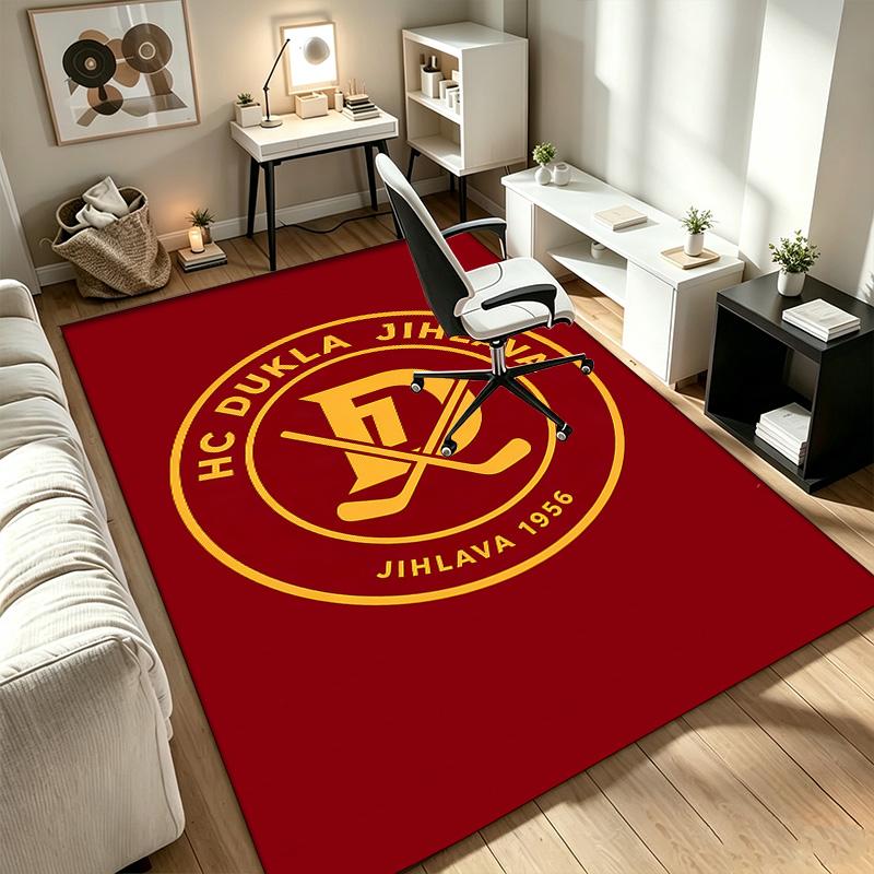 HC Dukla Jihlava A rug suitable for office chair areas living rooms and computer desks perfect for home offices and an ideal holiday gift