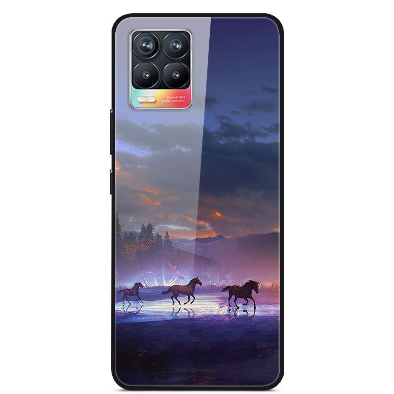 Glass Back Cover For Realme 8 Pro Case Tempered Glass Case For Realme 8 Pro 8i Realme 8 5G Phone Case Cover Realme8 5G Pro Funda