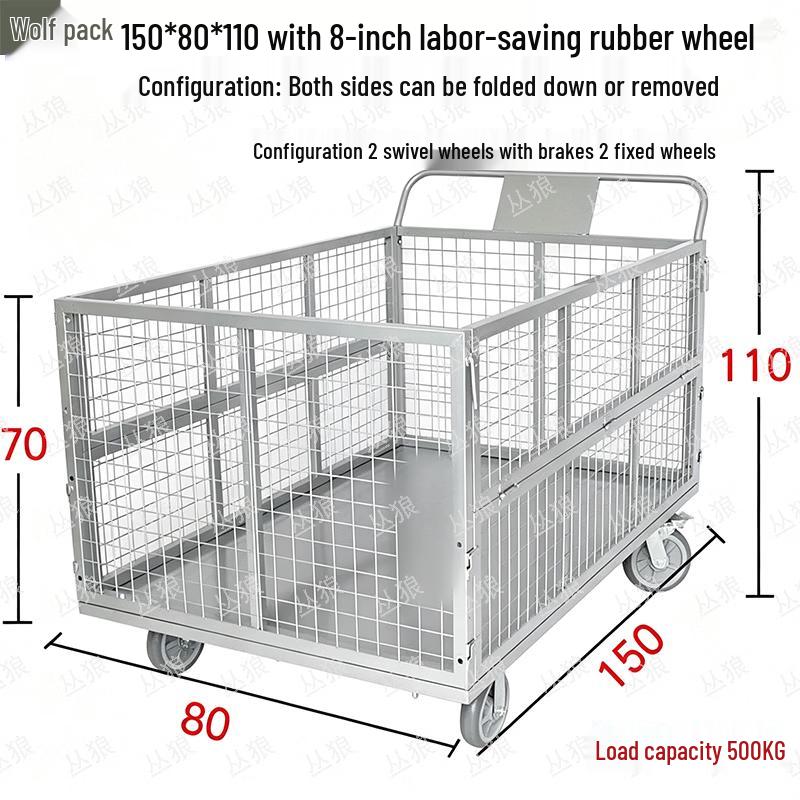 Conglang Heavy-Duty Collapsible Mesh Utility Cart