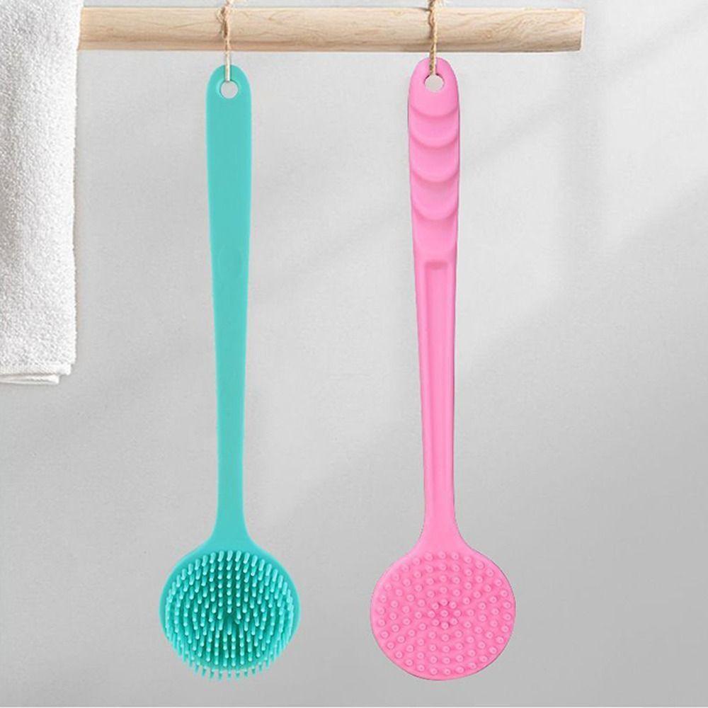 Long Handle Shower Brush Exfoliating Back Scrubber New Double-Sided Bath Brush Women