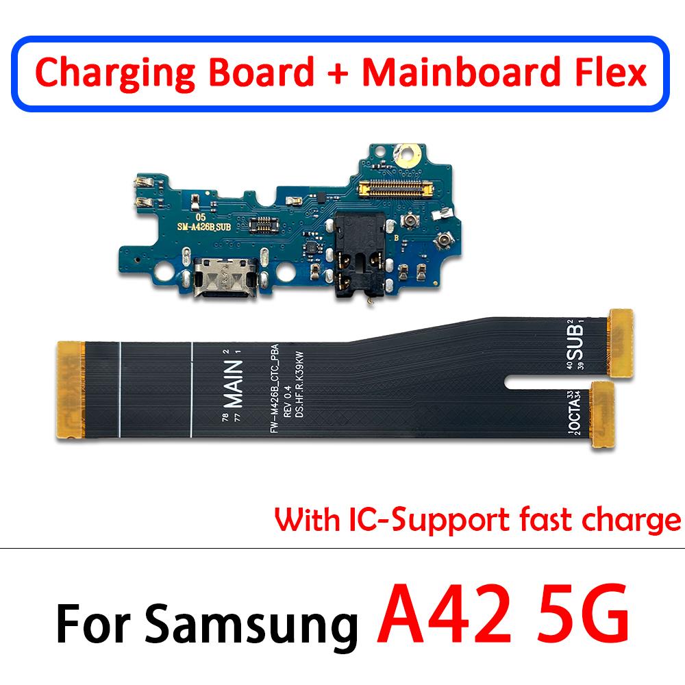 НОВЫЙ Проверенный Порт Зарядки USB Док-станция Зарядное Устройство Штекер Разъем Плата Основная Материнская Плата Гибкий Шлейф Запчасти Для Samsung A22 A32 4G A42 5G