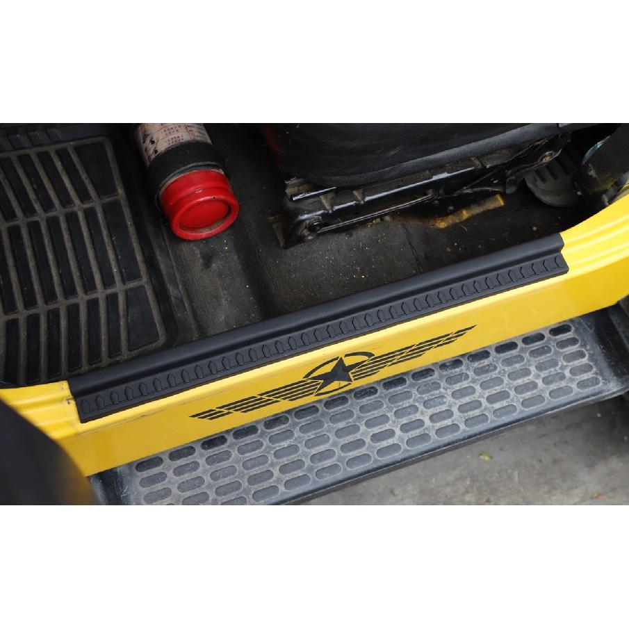 Резиновая накладка на порог автомобиля, защитная накладка на педаль, защитная накладка на порог для Jeep Wrangler TJ 1997-2006, молдинги для салона