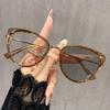 Color Changing Myopia Glasses Fashionable Retro Cat Eye Pochromic Glasses Blue Light Blocking Eye Protection Diopter To -4.0