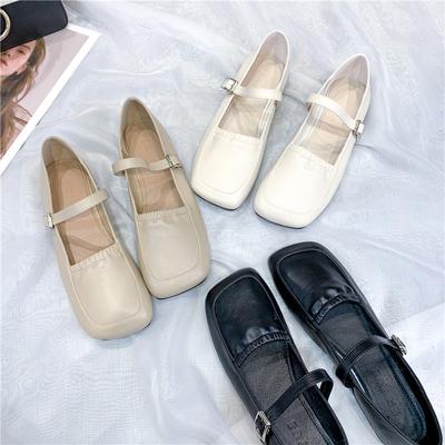 Модные туфли Мэри Джейн с квадратным носком женские кроссовки мягкие мокасины из искусственной кожи лоферы с эластичной резинкой пряжка на ремне туфли бабушки женские балетки