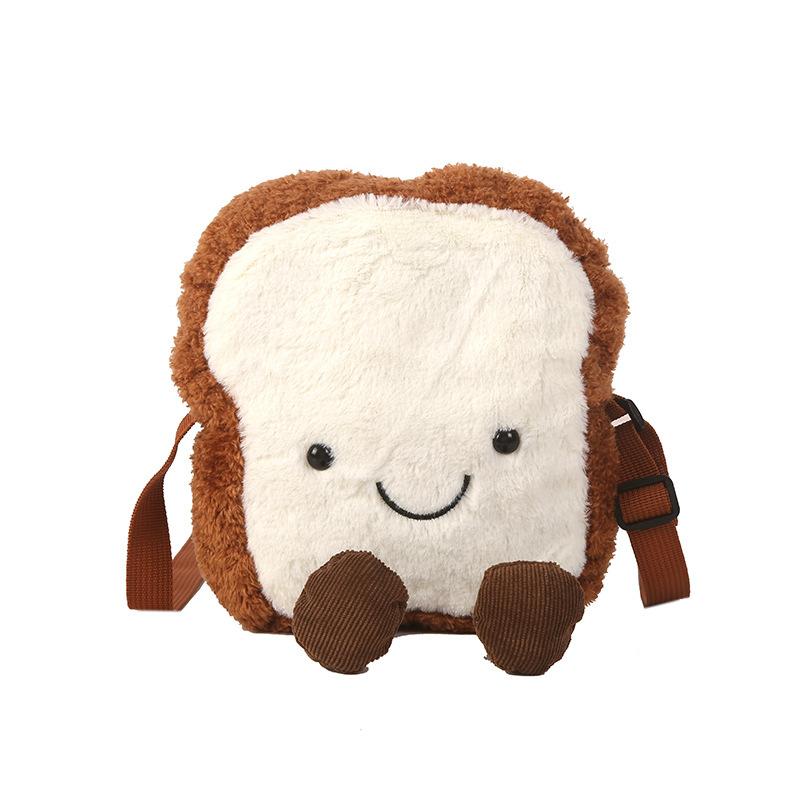 Toast Bread Duck Plush Bag Girl Student Messenger Bag Women Cute Shoulder ARI