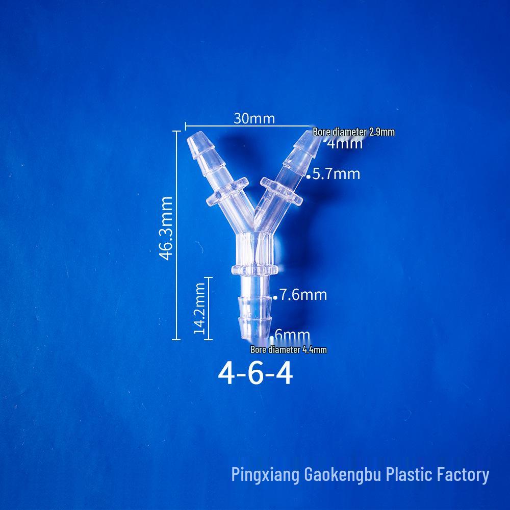 Прозрачный Y-образный пластиковый тройник-адаптер для универсальных водопроводных труб