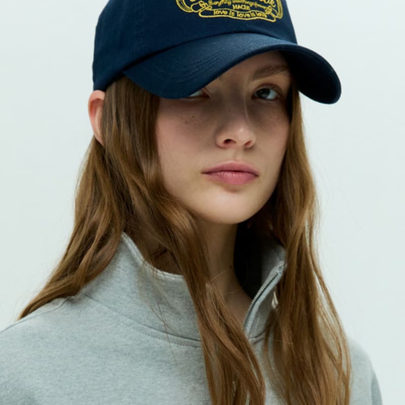 HACIE LOVE SYMBOL BALL CAP [NAVY]