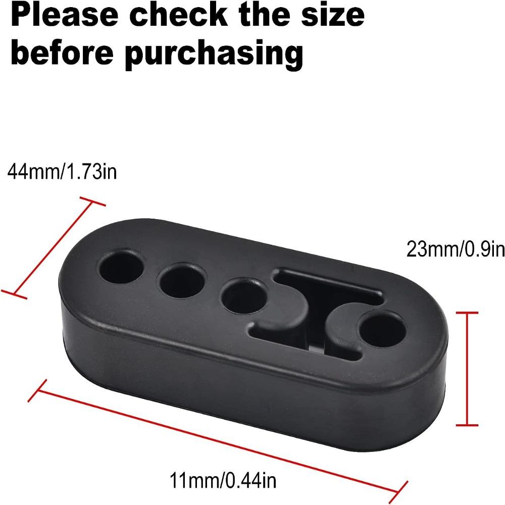 2Pcs Rubber Rubber Exhaust Hanger 4 Holes High Density Rubber Muffler Hanger Automobile