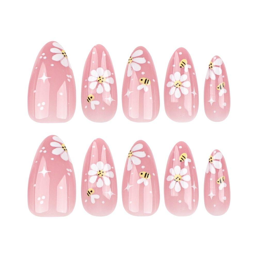 French False Nails Bow Tie Pearl Press on Nails Manicure Fake Nials  DIY
