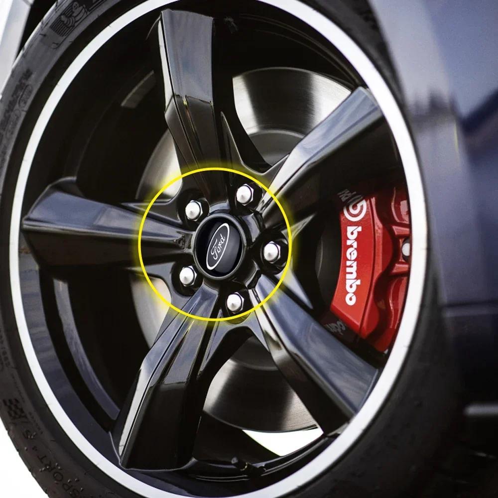 New 2026 Car Sticker For Ford 4pcs 56/60mm Car Auto Wheel Center Cover Badge Stickers Hub Cap Replacement For Ford Ranger Focus