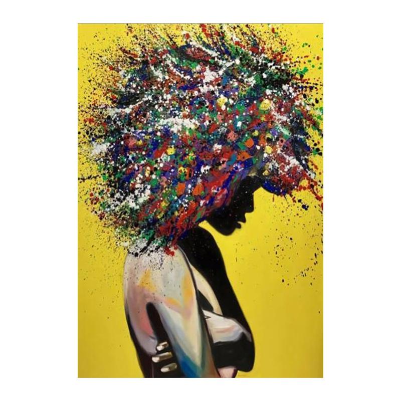 Abstract Graffiti Art Canvas Painting Pop Art Canvas Posters Modern Girls Wall Art Pictures For Living Room Wall Decor Background Wall Decoration