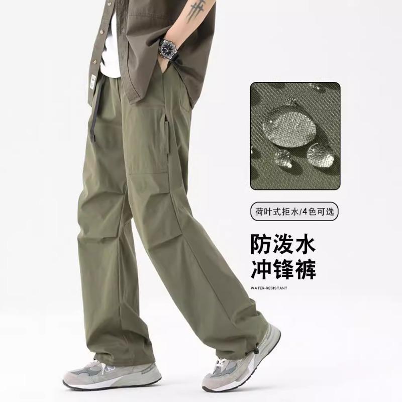 Мужской армейско-зеленый парашютный комбинезон, весенне-осенний, водонепроницаемый и ветрозащитный, свободный, повседневный, альпинистский, зарядные брюки