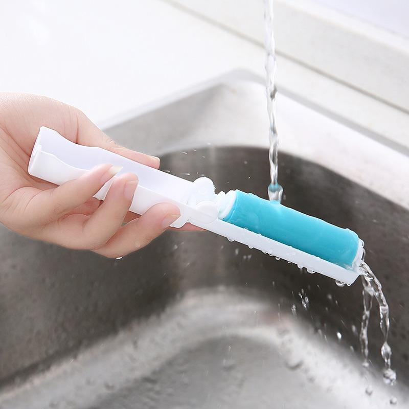 Dust Remover Clothes Fluff Foldable Washable Hair Collector Removal Brush Sticky Washable Reusable Protable Rolling Brush