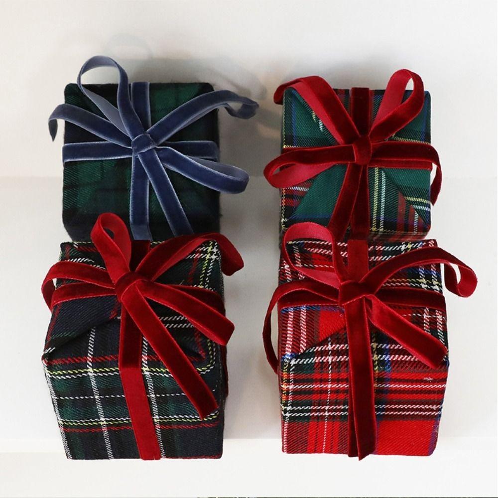 Plaid Pattern Christmas Tree Ornament Hanging Hanging Christmas Ornament Christmas Tree Decorating