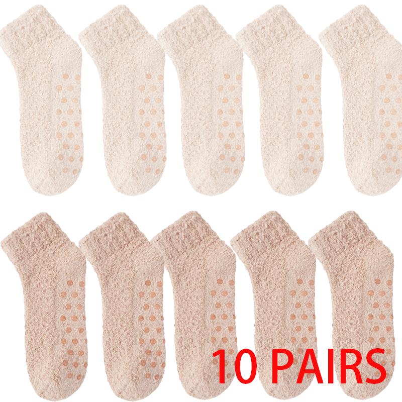 1/10 пар Осенне-зимние теплые носки для пола из кораллового флиса Домашние Милые Сладкие Женские Плюс Флисовые носки